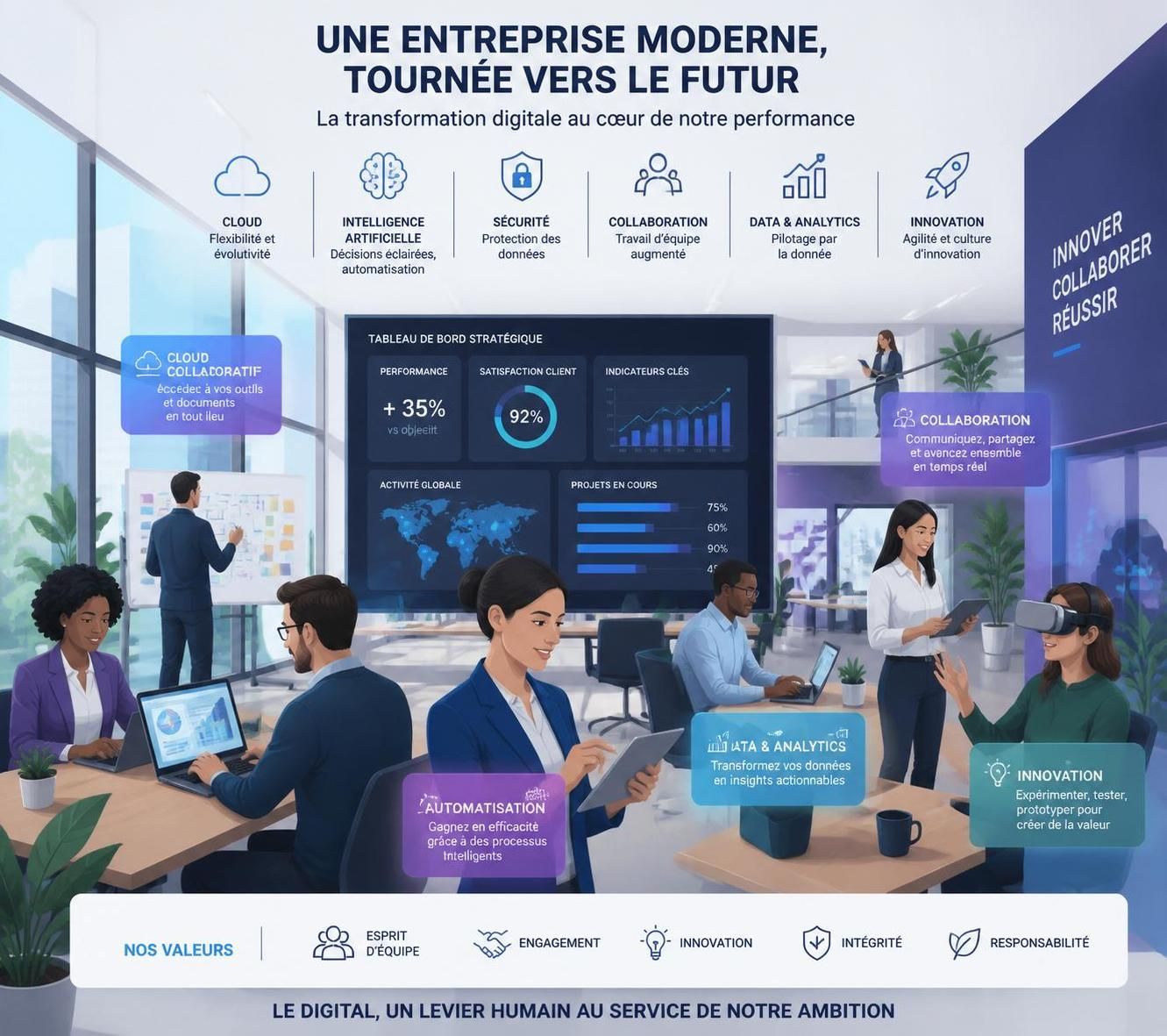 découvrez les enjeux clés de la transformation digitale des entreprises avec clesence : optimiser les processus, innover et améliorer la performance.