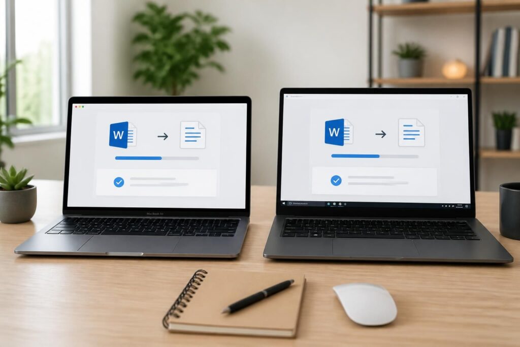 convertisseur gratuit en ligne pour extraire et récupérer facilement du texte depuis vos fichiers word, compatible mac et pc.