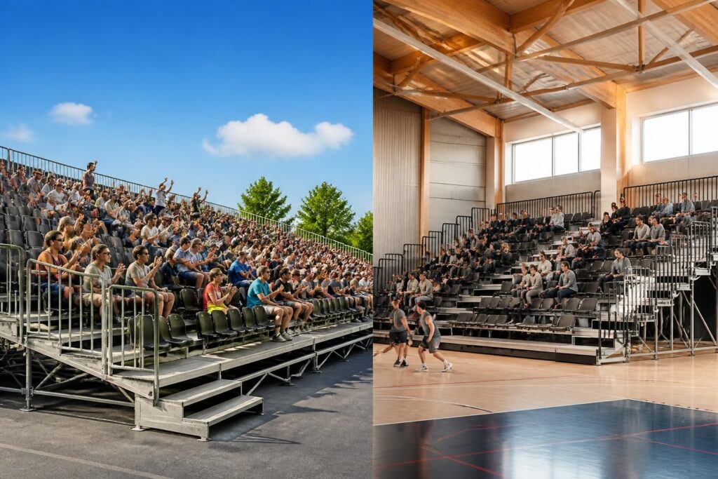 découvrez mobile tribune, spécialiste en solutions de location et modèles adaptés pour événements et gymnases. optimisez votre espace avec nos tribunes modulables et faciles à installer.